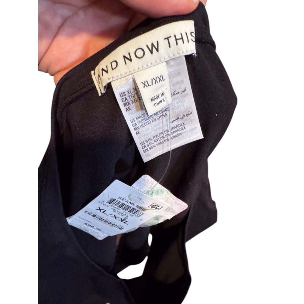 Women's AND NOW THIS Bodysuit XL/XXL Black Long Sleeve - Picture 3 of 3